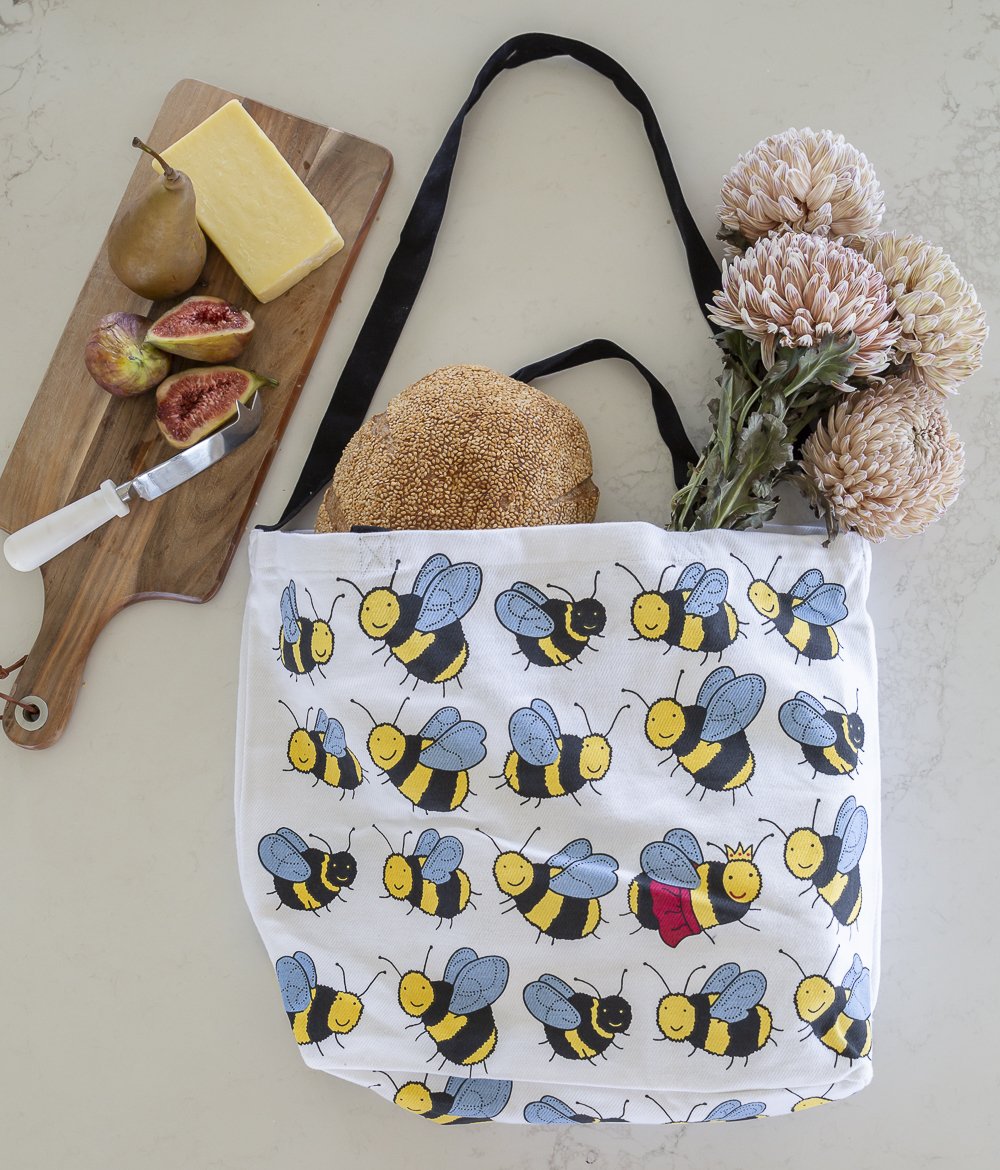 Allgifts Australia - Cotton Tote Bag - Bees