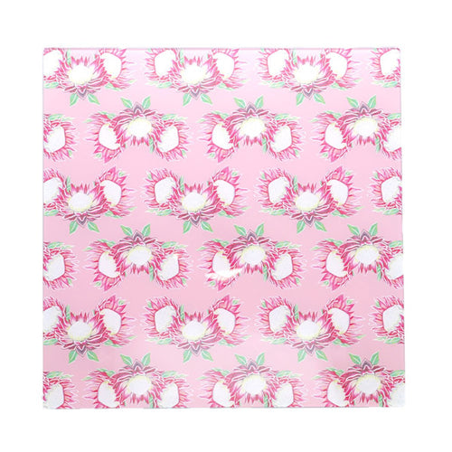 Alex Liddy Olivia York II Glass Bench Protector 35cm Floral Pink