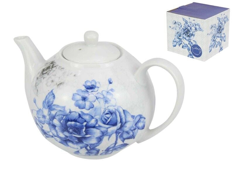 Blue Hamptons Tea Pot