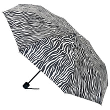 Load image into Gallery viewer, Brellerz Compact Umbrella - Black &amp; White Zebra Print