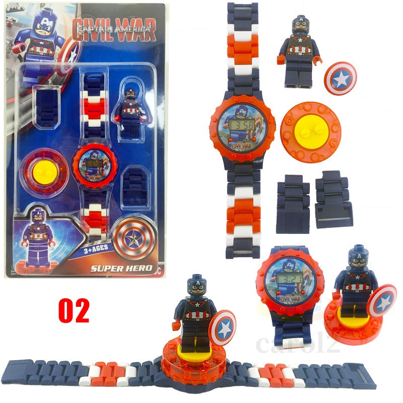 Building Bricks Watch Set - Captain America