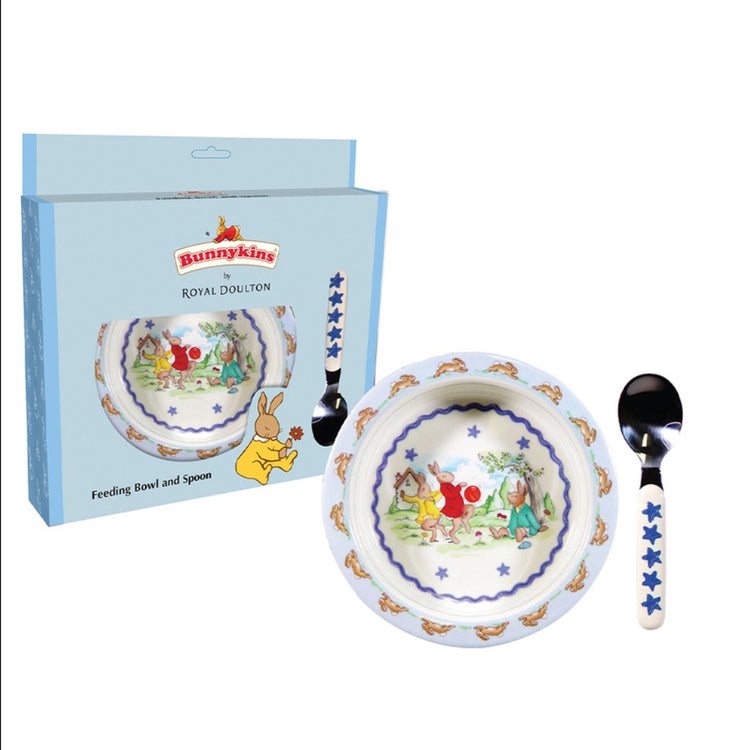 Royal Doulton Bunnykins Melamine Feeding Bowl & Spoon Set - Shining Star