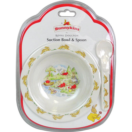 Royal Doulton Bunnykins Melamine Suction Bowl & Spoon Set - Swimming