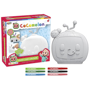 Cocomelon Color & Save Coin Bank Art Kit