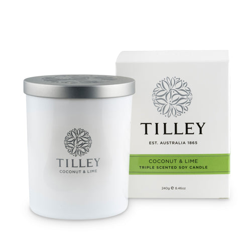 Tilley - 240g / 45 Hour Soy Candle - Coconut & Lime