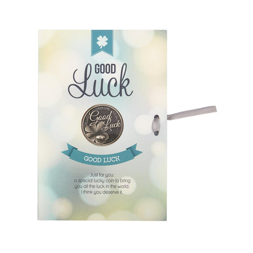 Coin Greeting Card - Good Luck
