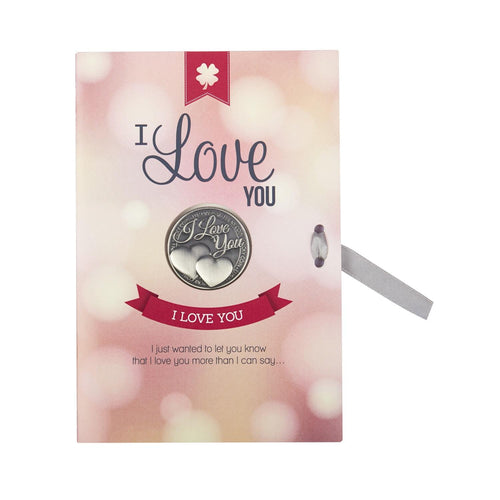 Coin Greeting Card - I Love You