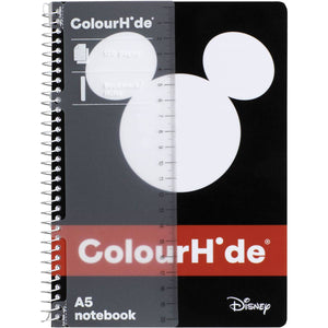 Disney Colourhide A5 120pg Notebook - Mickey Black