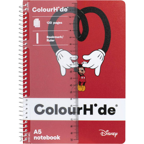 Disney Colourhide A5 120pg Notebook - Mickey Red