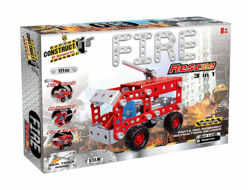 Construct-It DIY Mechanical Kits - 121 Piece - Fire Rescue