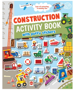 Construction Activity Book with Puffy Stickers