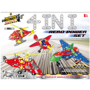 Construct-It DIY Mechanical Kits - 440 Piece - Aero Power Set