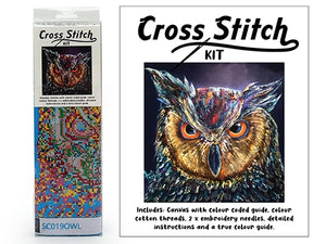 Cross Stitch Kit 30cm x 30cm - Owl