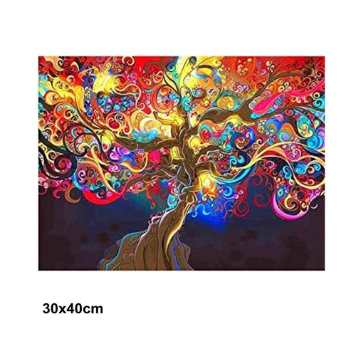 Diamond Picture Art Kit (30cm x 40cm) - Colourful Abstract Tree