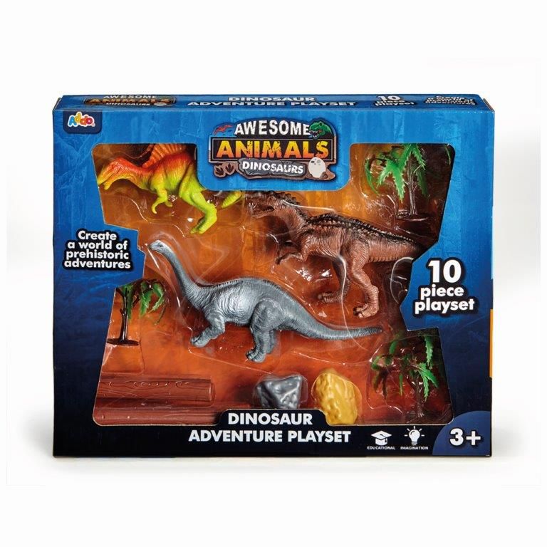 Awesome Animals Dinosaur Adventure 10 Piece Playset - Assorted!