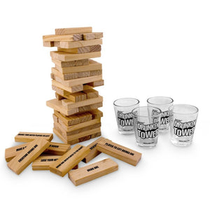 Drunken Tower Drinking Game with Shot Glasses