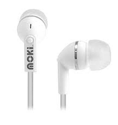 MOKI Dots Noise Isolation Earbuds - White