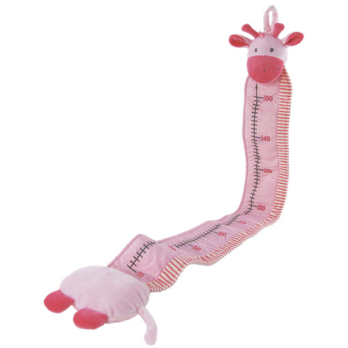 ELKA Georgie Giraffe Soft Plush Height Chart Baby Size 110cm Long - Pink