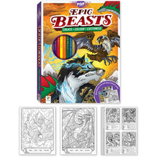 Load image into Gallery viewer, Hinkler: Pop Colour Epic Beasts Activity Book