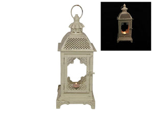 32cm Metal Square Filigree Lantern