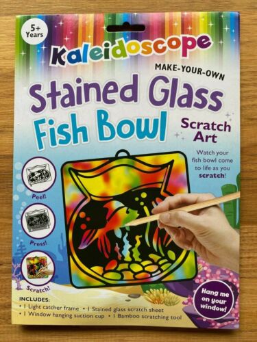 Kaleiodoscope Make-Your-Own Stained Glass Fish Bowl Scratch Art