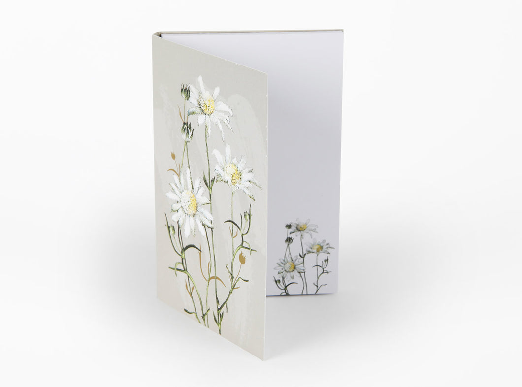 Bell Art - White Collection Notepad - Flannel Flower