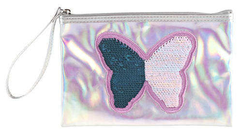 Stylex Flat Pencil Case - Time to Shine - Glitter Silver