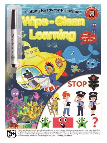 Learning Can Be Fun - Wipe Clean Learning Book - Getting Ready for Pre-School