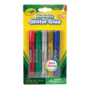 Crayola Washable Glitter Glue (5 Glue Tubes)