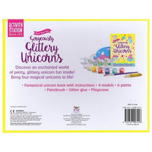 Load image into Gallery viewer, Activity Station Book + Kit - Paint Your Own Gorgeously Glittery Unicorns