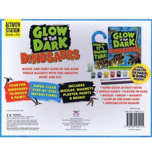 Activity Station Book + Kit -  Glow In The Dark Dinosaur Magnets