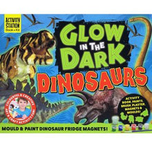 Load image into Gallery viewer, Activity Station Book + Kit -  Glow In The Dark Dinosaur Magnets