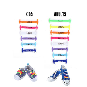 Kids No Tie Silicone Shoelaces - Brown