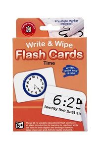 Learning Can Be Fun: Write & Wipe Flash Cards - Time