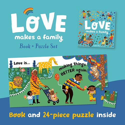 Love Makes A Family Book & 24 Piece Puzzle Set