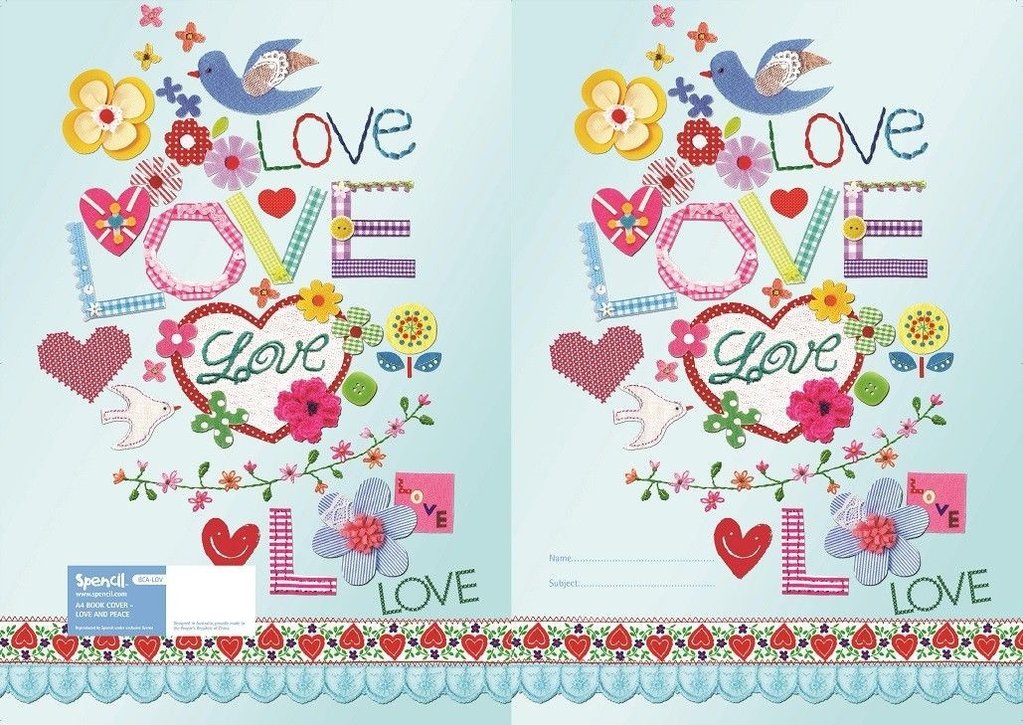 Spencil - Jumbo Scrapbook - Love and Peace