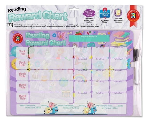 Learning Can Be Fun - Magnetic Reward Chart - Reading (Lilac)