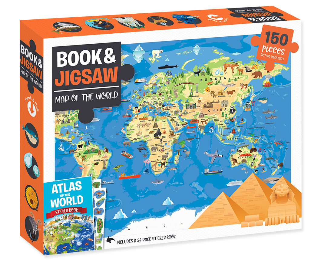 Map of the World: Book & Jigsaw Set