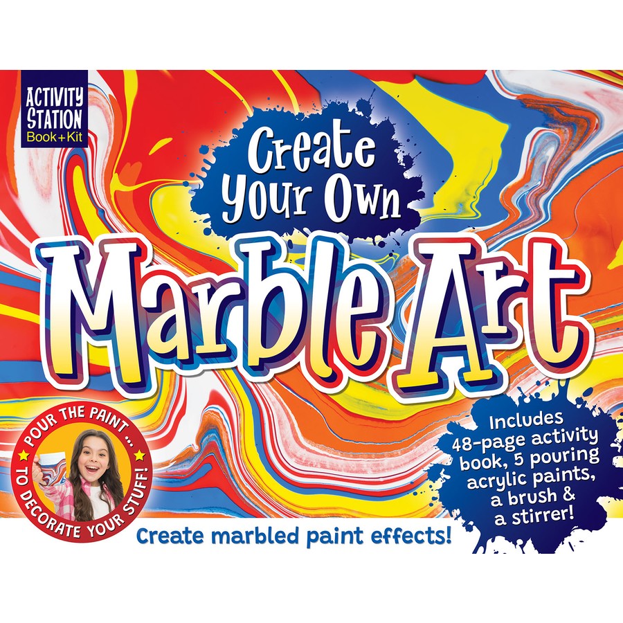 Activity Station Book + Kit - Create Your Own Marble Art