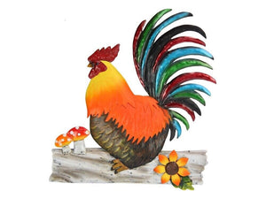 27cm x 23cm Metal Rooster Wall Art