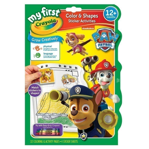 My First Crayola Color & Shapes Sticker Activities - Paw Patrol