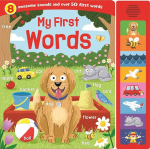 Super Sounds Boardbook with 8 Sounds - My First Words