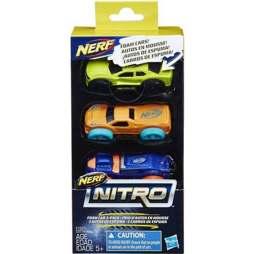 Nerf Nitro Foam Car 3-Pack (Lime)