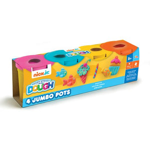 nickjr. Ready Steady Dough - 4 Jumbo Pots - Orange/Yellow/Blue/Pink