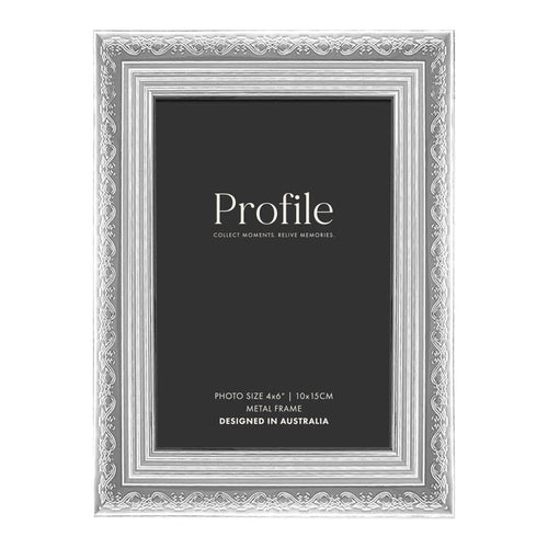 Profile Fiori Silver Metal Photo Frame 4 x 6