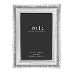 Profile Fiori Silver Metal Photo Frame 4 x 6" (10cm x 15cm)