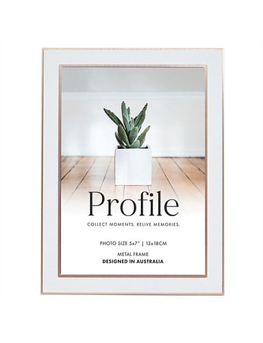 Profile Eternal White/Rose Gold Frame - 5 x 7