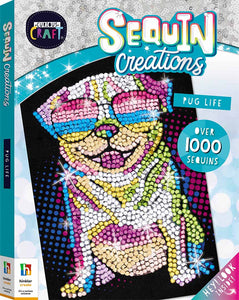 Hinkler: Curious Craft Sequin Creations Kit - Pug Life