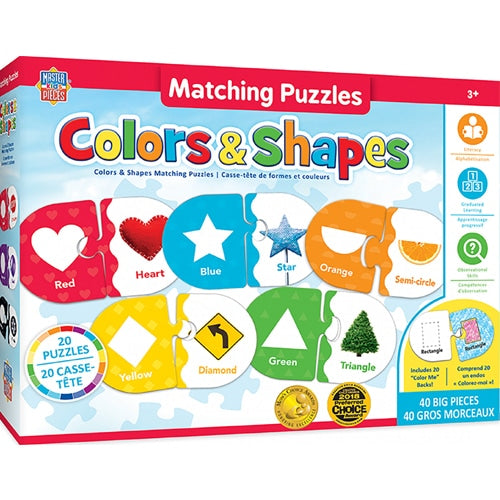 Masterpieces Matching Puzzles - Colors & Shapes 40 Pce Puzzle