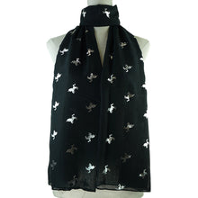 Load image into Gallery viewer, IVYS Metallic Scarf - Black - Unicorns